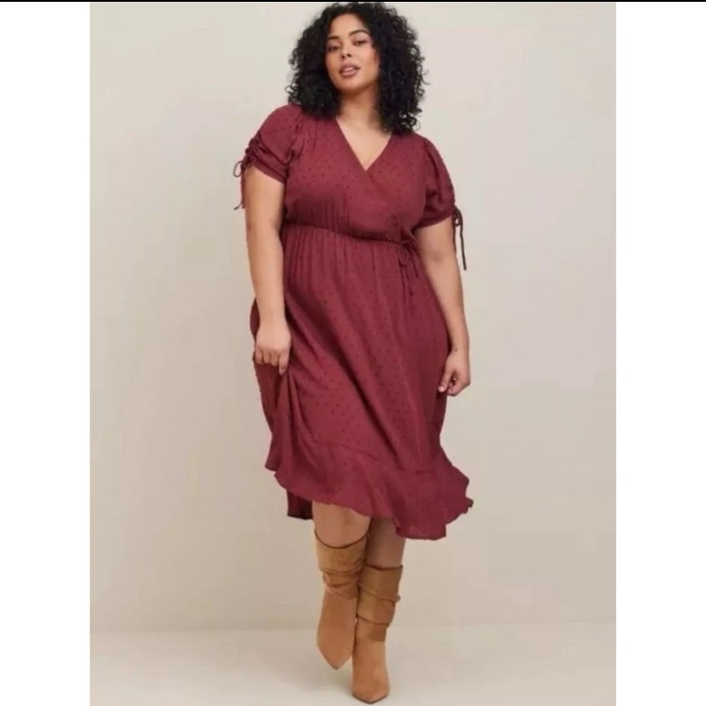 Torrid Burgundy Midi Dress